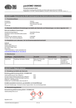 Sicherheitsdatenblatt (SDS)